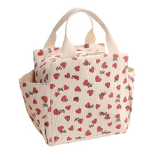Stylish Reusable Lunch Cooling Bag Thick Insulated-Beige love