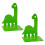 2 Pcs Book Holders Metal Bookends Book Support Dinosaur-Green 1