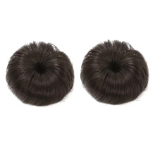 Children Hair Bun Clip Security Hold Updos Hair-Brown black