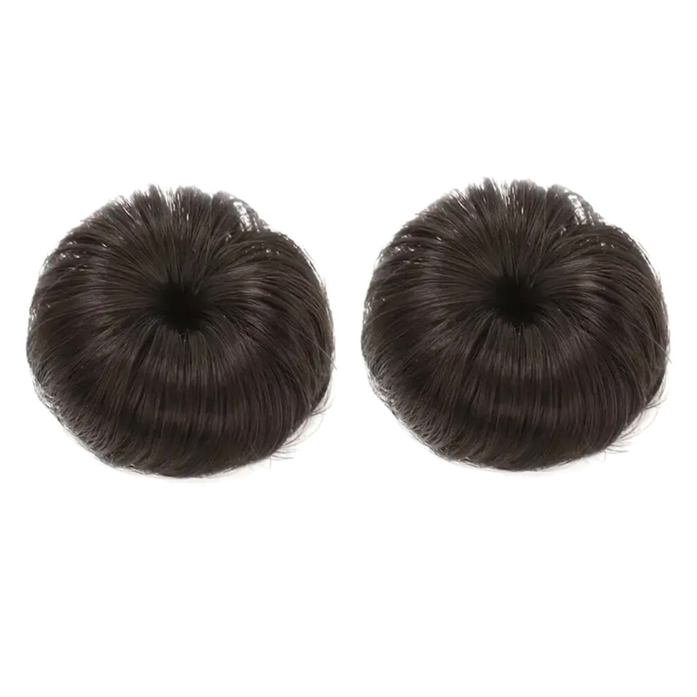 Children Hair Bun Clip Security Hold Updos Hair- Brown/Black 7696000305691