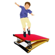 Children's Gymnastics Springboard,Portable Curved,Beginners,Martial Arts Art With Steel Springs And Jumping Mat