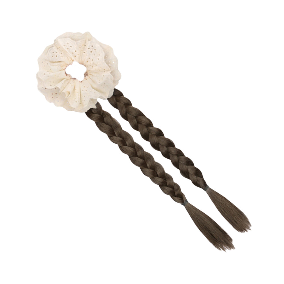 Double Braided Ponytail Hair Extension Secure-Cold brown