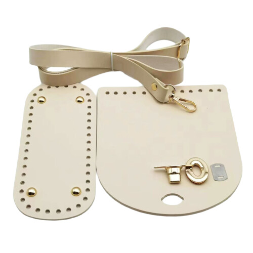 Adjustable Strap Bag Bottom Kit For DIY Crochet Purse-Bee white
