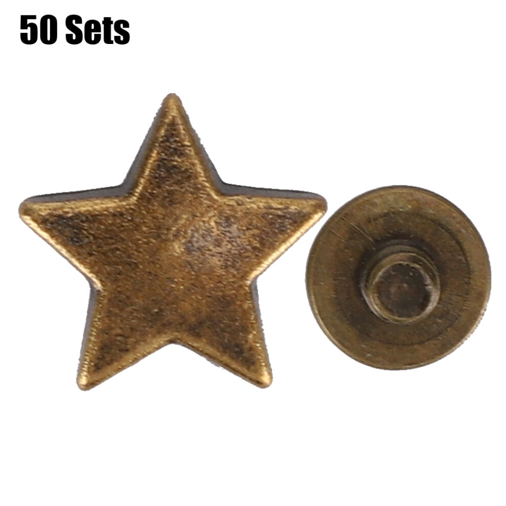 Star Shape Rivet 12Mm Zinc Alloy Clothes Accessories, Bronze 4991361569243