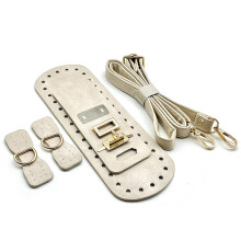 Creative DIY PU Leather Purse Hand Sewing Set-Imitation beige