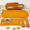 Creative DIY PU Leather Purse Hand Sewing Set-Imitation beige 4