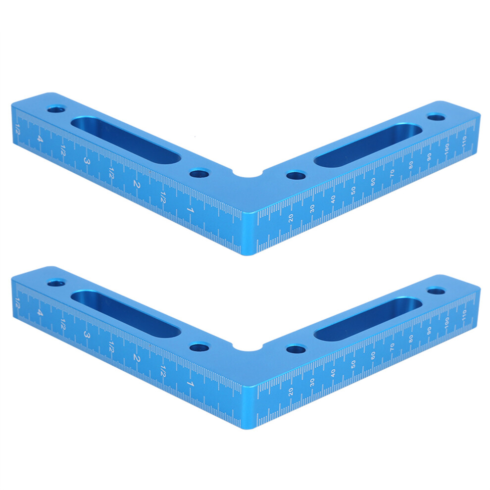 Woodworking Angle Clamps 2 Pack Aluminum Alloy Right Angle Tools Blue 4401361569551