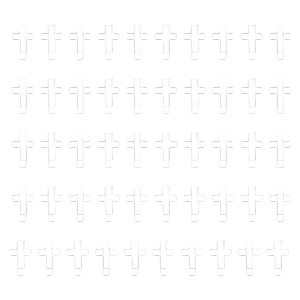 50 Pcs Crosses Shaped Paper Clips Planner Clips Small-White 7696000310732
