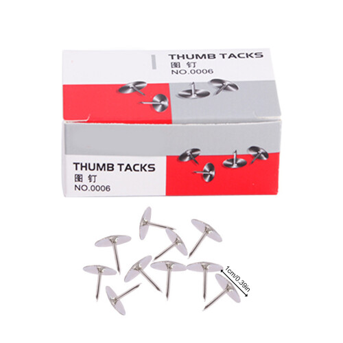 240/480Pcs Metal Thumbtacks Round Flat Push-6 boxes 480 pieces 2