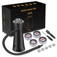 Cocktail Smoker, Electric Food and Beverage Portable Smoking Tool, Indoor and Outdoor Smoke Injector Handheld Smoker Easy to Use (A)