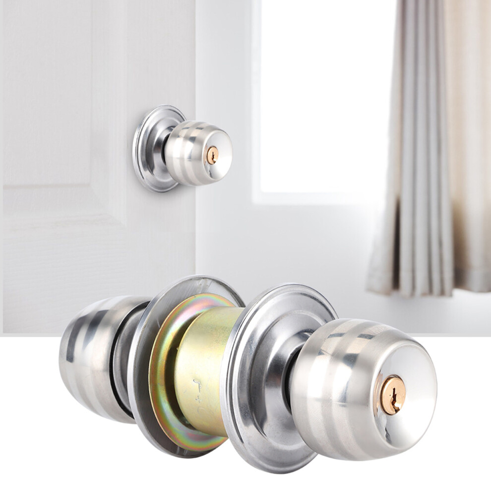 Stainless Steel Door Lock For Bedroom & Bathroom, 16.8X7.6cm 4611361574527