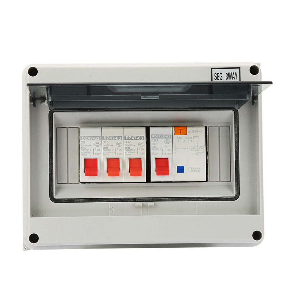 3 Way Garage Caravan Consumer Unit 63A 30Ma Rcd With 3 Mcbs 8411361574246