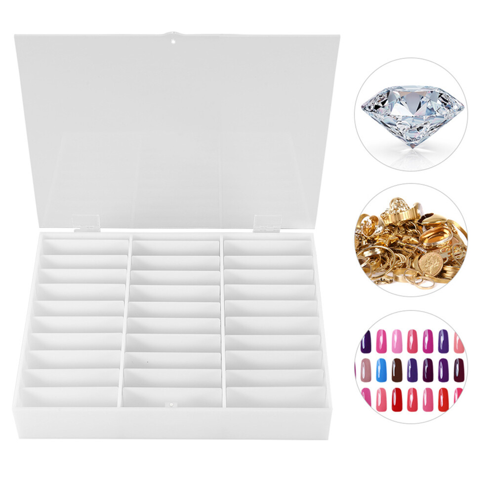 Manicure Nail Art Box with Storage for Tips and Rhinestones Durable and Stylish