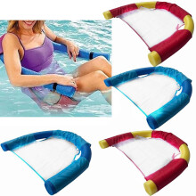 Sedia da piscina per noodle, sedia da piscina galleggiante in rete con design a forma di U per adulti e bambini, sedia galleggiante per piscina