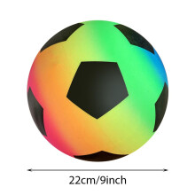 Palla da gioco arcobaleno, design accattivante ispirato all'arcobaleno, adatta per divertimento all'aperto in interni con gomma morbida per ragazzi,