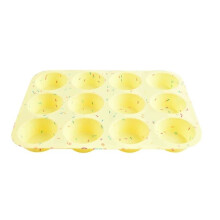 Silikon-Muffinform, antihaftbeschichtete Cupcake-Form, 12-fach flexible Muffinform zum Backen von Muffins, Brownies und Cupcakes, wiederverwendbare