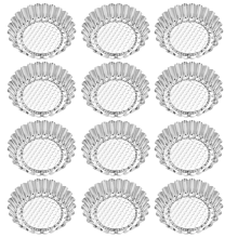Stampo per mini tortine in acciaio inox, fondo antiaderente, ideale per torte, tortine, cupcake, biscotti, ampia gamma di applicazioni in cucina,