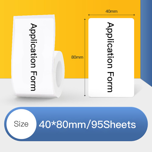 Durable 40x80mm Label Roll 95 Sheets for B21/B3S/B11 Thermal Use 1