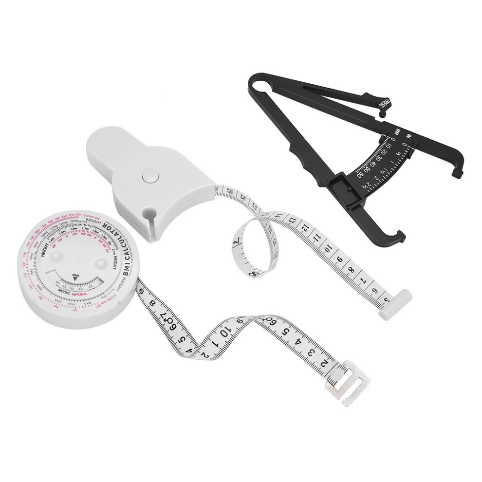 Easy-Read Waist Measure & Caliper for Body Fat and BMI Monitoring