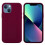 (Wine Red, Multicolor) For iPhone 13 mini Liquid Silicone Phone Protective Case Back Shell - Pine Needle Green 1