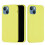 (Yellow, Multicolor) For iPhone 13 mini Liquid Silicone Phone Protective Case Back Shell - Pine Needle Green 2