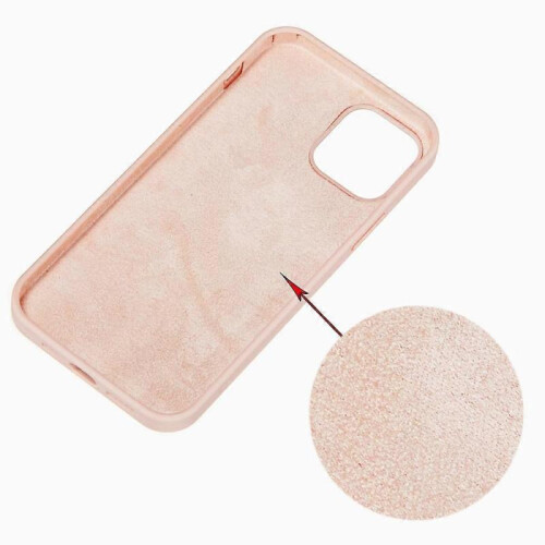(Pink, Multicolor) For iPhone 13 mini Liquid Silicone Phone Protective Case Back Shell - Pine Needle Green 2