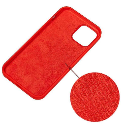(Red, Multicolor) For iPhone 13 mini Liquid Silicone Phone Protective Case Back Shell - Pine Needle Green 2