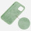 (Mint Green, Multicolor) For iPhone 13 mini Liquid Silicone Phone Protective Case Back Shell - Pine Needle Green 3