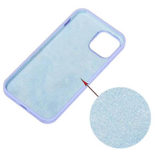 (Purple, Multicolor) For iPhone 13 mini Liquid Silicone Phone Protective Case Back Shell - Pine Needle Green 2