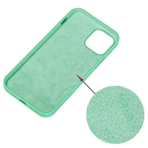(Green, Multicolor) For iPhone 13 mini Liquid Silicone Phone Protective Case Back Shell - Pine Needle Green 2