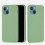 (Mint Green, Multicolor) For iPhone 13 mini Liquid Silicone Phone Protective Case Back Shell - Pine Needle Green 2