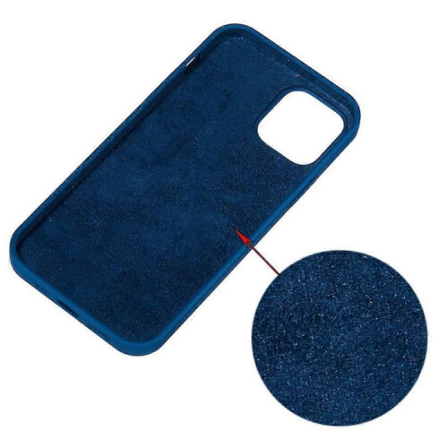 (Blue, Multicolor) For iPhone 13 mini Liquid Silicone Phone Protective Case Back Shell - Pine Needle Green 2