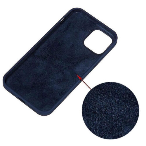 (Midnight Blue, Multicolor) For iPhone 13 mini Liquid Silicone Phone Protective Case Back Shell - Pine Needle Green 2