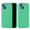 (Green, Multicolor) For iPhone 13 mini Liquid Silicone Phone Protective Case Back Shell - Pine Needle Green 2