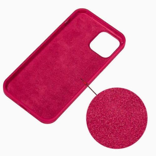 (Rose, Multicolor) For iPhone 13 mini Liquid Silicone Phone Protective Case Back Shell - Pine Needle Green 2