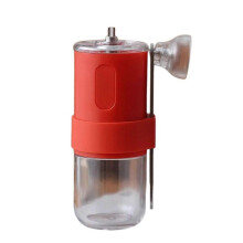 (Red) Portable Manual Coffee Grinder Ceramic Burr Coffee Grinder Perfect For Home, Office, Or Outdoors Adventure  Yellow