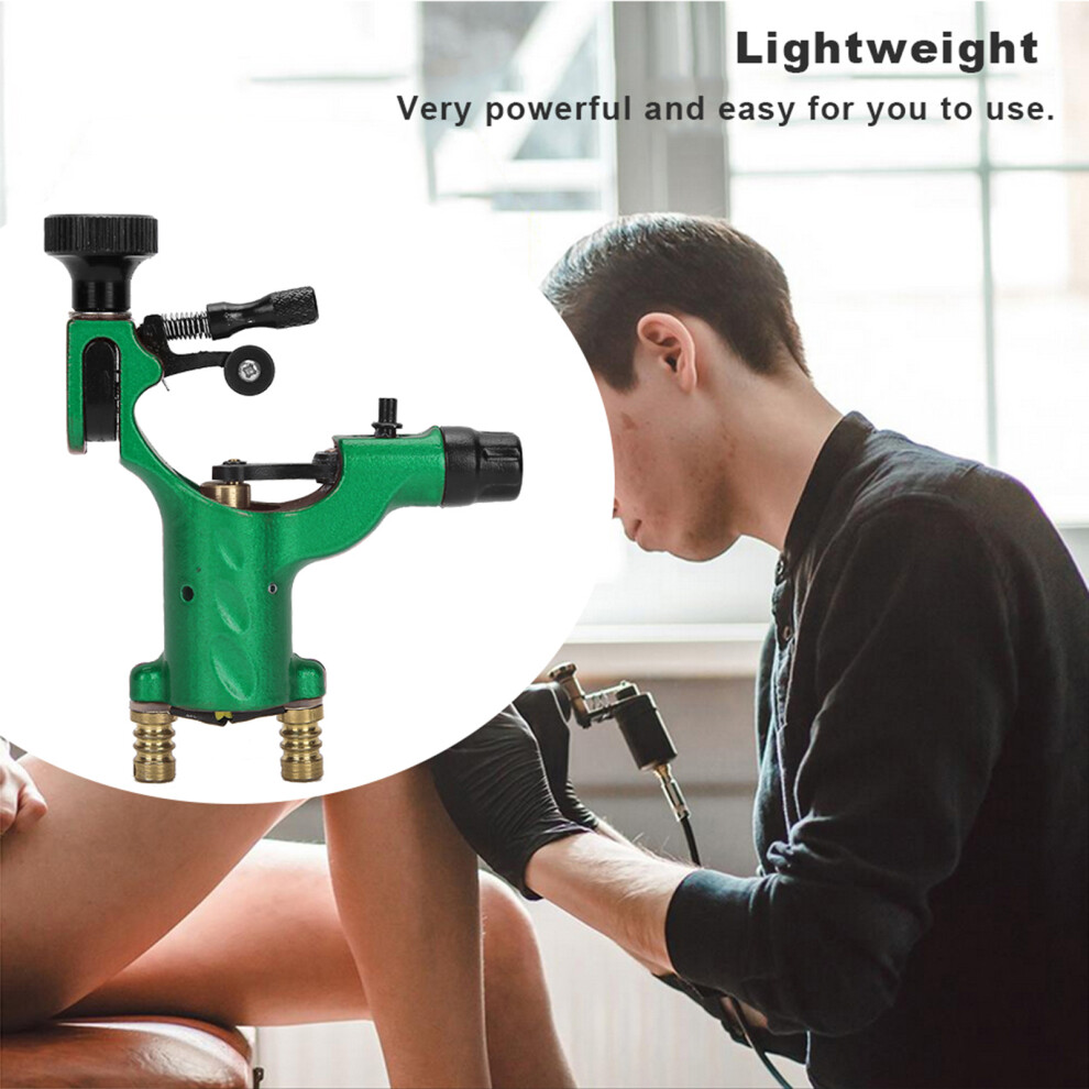 Professional Alloy Electric Tattoo Machine for Lining & Shading, Green