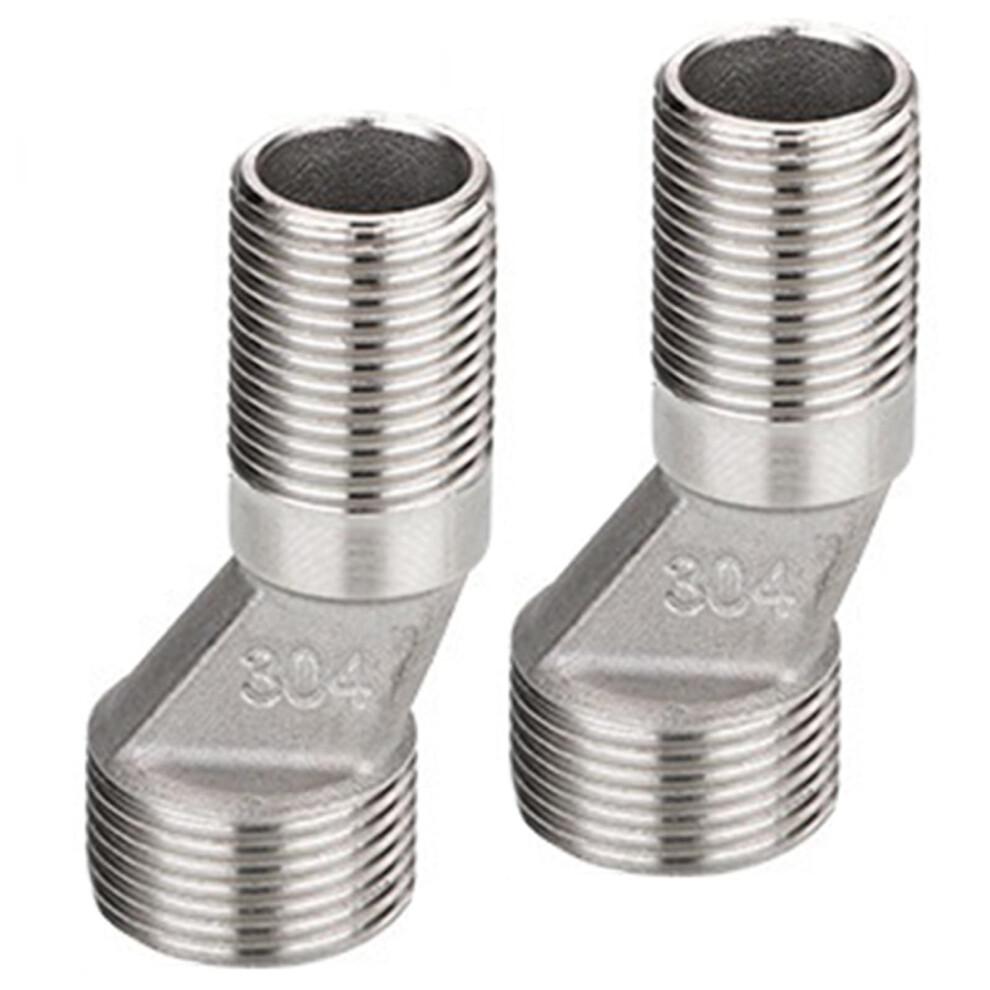 Set Of 2 Steel Eccentric Connection Pieces Wall Faucet Connectors Plumbing Adapters Faucet Extension Adapters Set 65Mm 9323874979182