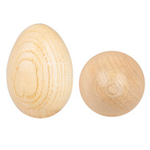 Beige Wooden Egg Shakers 2pcs Music Percussion Instruments for Kids and Adults