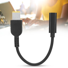 Type-C Female to DC Adapter 17cm for Square Port Lenovo Laptop Black