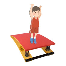 Gymnastics Springboard Adult Sport Vault Board With 4 Steel Springs Curved Elastic Ramp Pad Rosso 50x80x20cm