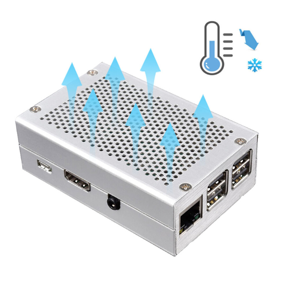 Heavy-Duty Metal Chassis Case For Raspberry Pi 3B With Thermal Heat Sink 5031361587089