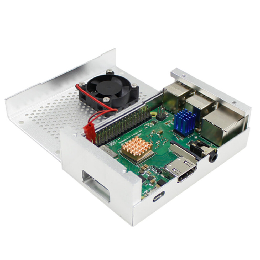 Metal Shell Enclosure Heat Sink Dust-Resistant Chassis For Raspberry Pi 3B 4221361588747