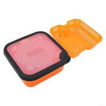 2in1 Pellet Strainer with Inner Frame for Draining Carp Fishing Baits Such as Pellets Hemp Meat Casters Dead Worms and Redworm Bait (85OS)