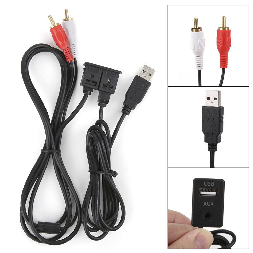Waterproof 3.3Ft Aux 3.5Mm To Rca Cable For Car Stereo Audio Input 8441361590274