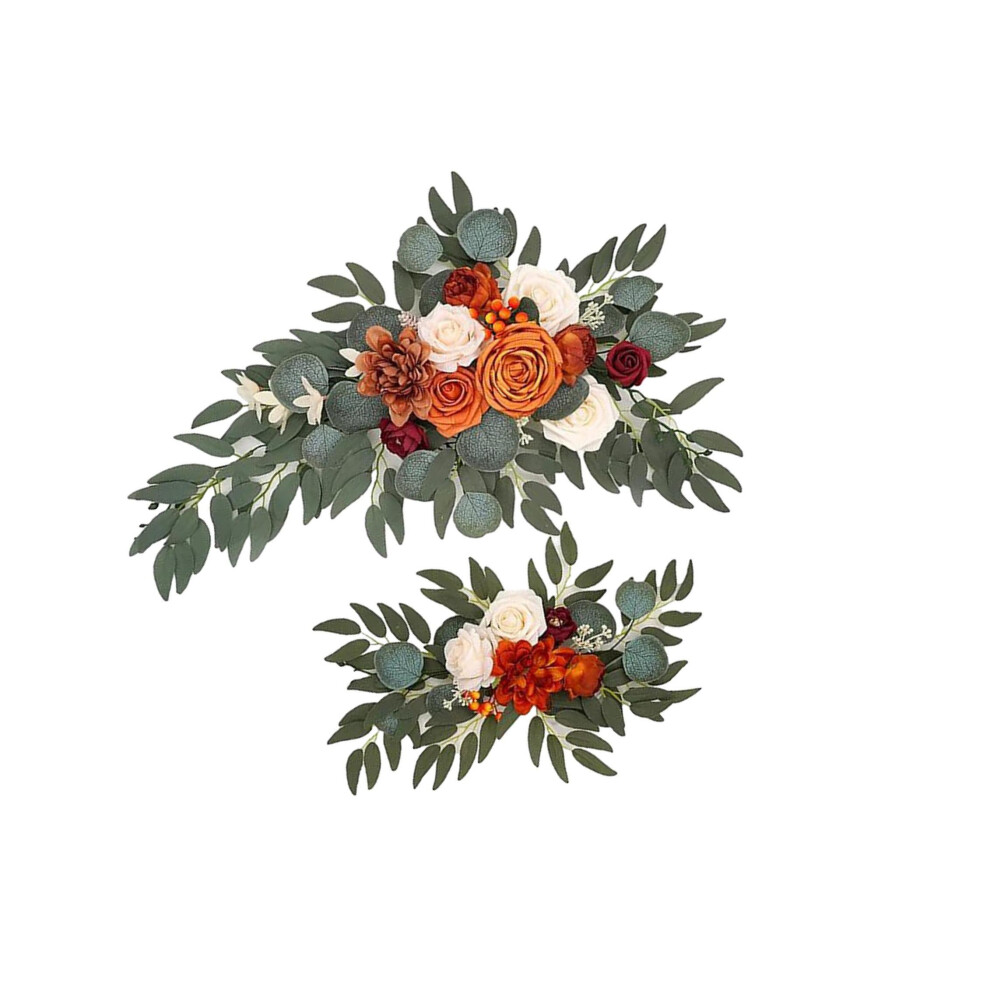 (Style C) 2pieces Unique Handcrafted Floral Swag Exquisite Rustic For Wedding-image-OPC-PMZBS8C-NEW