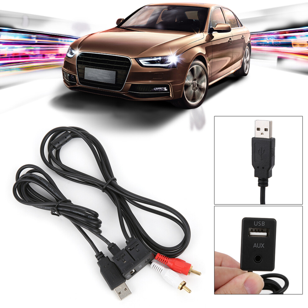 Waterproof 3.3Ft Aux 3.5Mm To Rca Cable For Car Stereo Audio Input 4951361592924