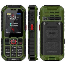 (Green UK Plug) Uniwa S9 2.4-inch Rugged Cellphone Ip68 Waterproof 4g Mobile Phone With Flashlight