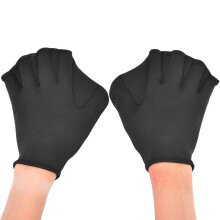 Schwimmflügel Tauchhandschuhe Netz-Handschuh für Outdoorsport Schwarz L