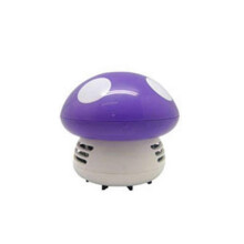 (Purple) Mini Cartoon Mushroom Dust Removal Office Home Desktop Cleaning Vacuum Cleaner YGWL
